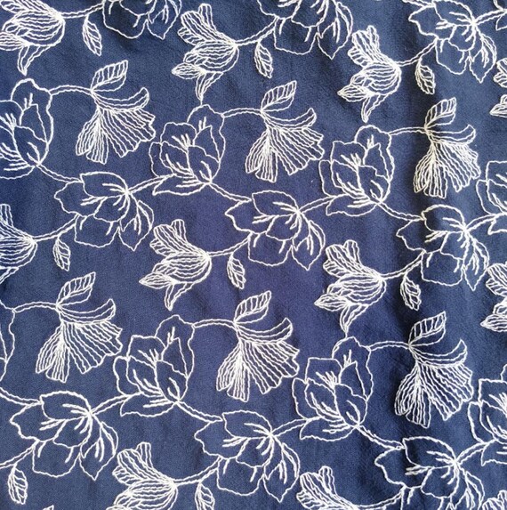 Embroidery cotton fabric By the yard