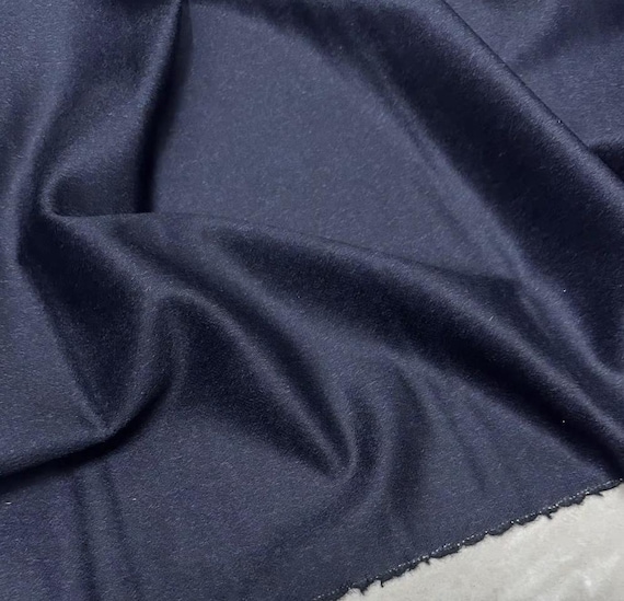 Herringbone Silk Cashmere wool fabric by the yard