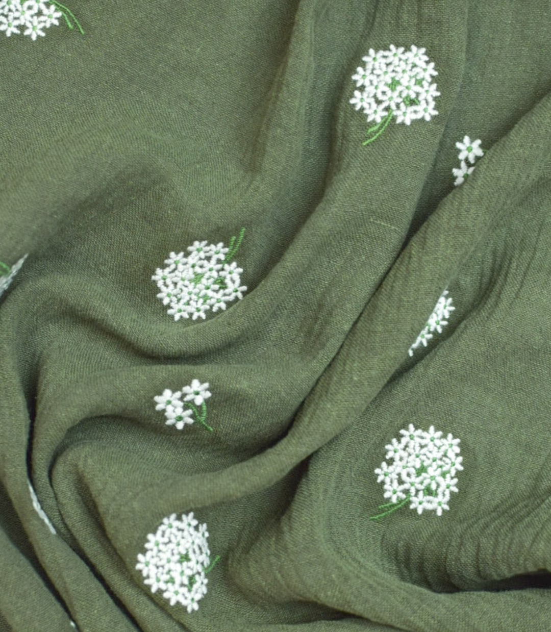 Floral Embroidery Linen Fabric, Embroidered Linen Fabric by the Yard Etsy