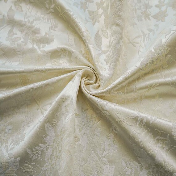 Jacquard brocade fabric by the yard