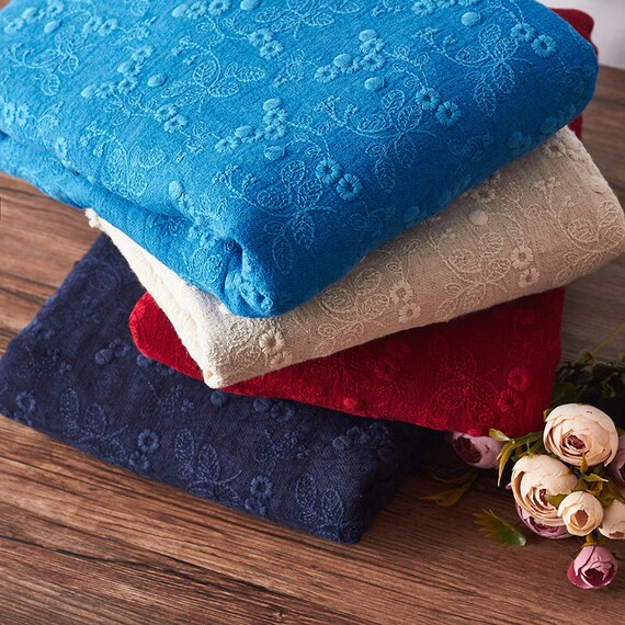Tissu lin en lin Tissu bleu broderie, tissu lin coton par yard brodé 14b16d Tissu lin en lin Tissu bleu broderie, tissu lin coton par yard brodé 14b16d