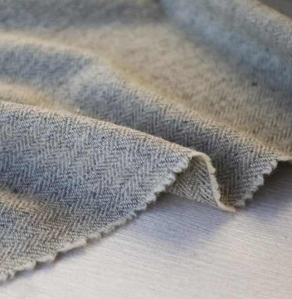 Herringbone Wool Fabric by the yard