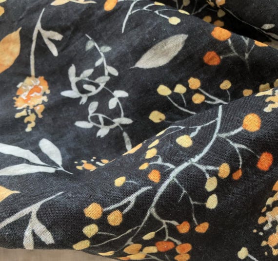 Print linen fabric Sold by yard