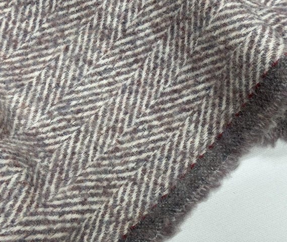 Herringbone wool fabric by the yard