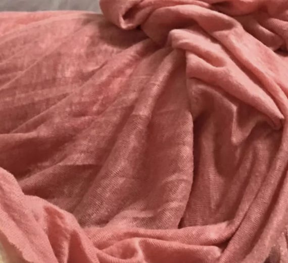 Knit linen jersey fabric by the yard