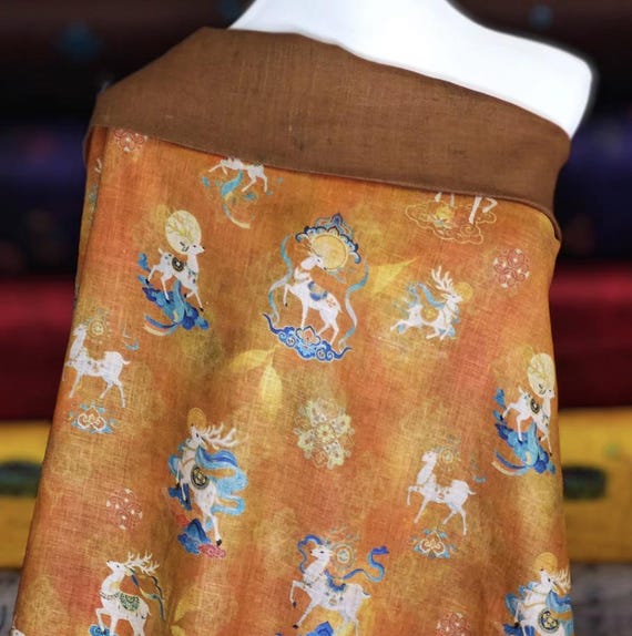 Print Hemp Fabric by the yard