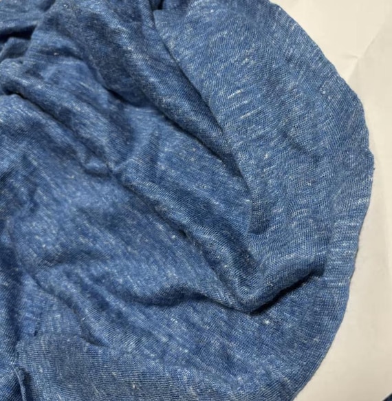 Knit linen jersey fabric by the yard