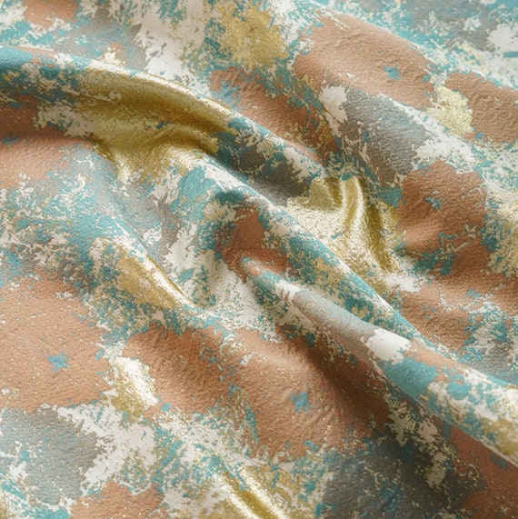 Jacquard brocade fabric by the yard