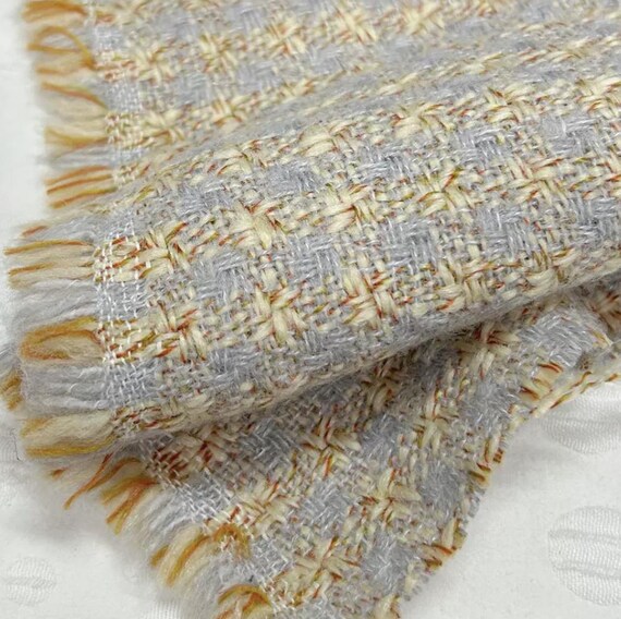 Tweed wool fabric by the yard