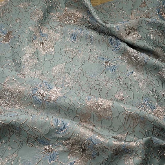 Jacquard brocade fabric by the yard
