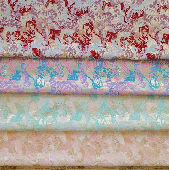 Jacquard brocade fabric by the yard