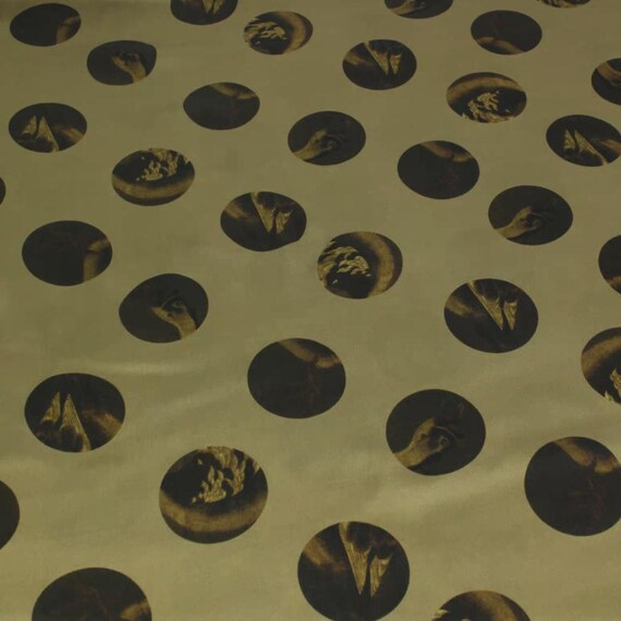 Print cupra fabric, Polka dots cupro fabric by the yard