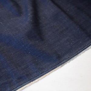Denim linen cotton fabric by the yard