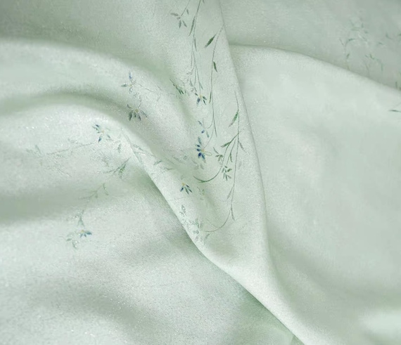 Shimmery Jacquard silk fabric by the yard