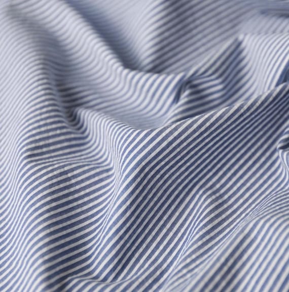 Striped textured cotton fabric by the yard