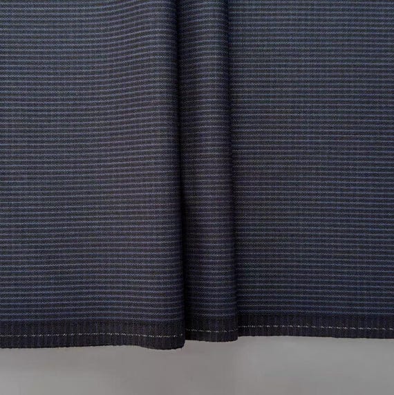 Striped Worsted Wool fabric by the yard SUITING Fabric