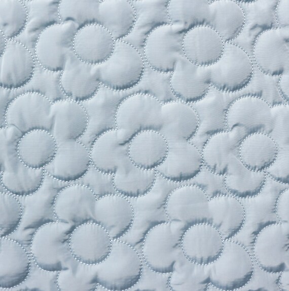 Embroidered Textured Quilted Padded Fabric by the Yard Etsy