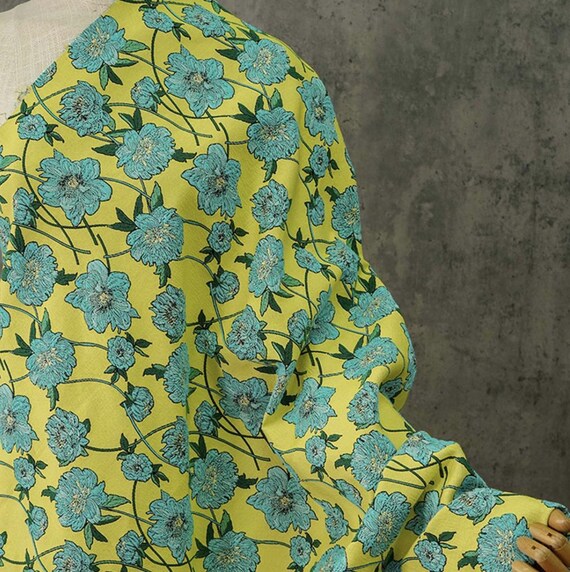 Jacquard brocade fabric by the yard
