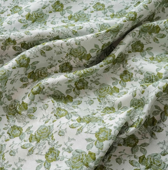 Jacquard brocade fabric by the yard