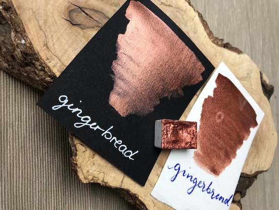Gingerbread Watercolor, rosegoldener Shimmer, Aquarell, halber und ganzer Topf