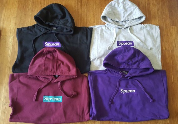 burgundy box logo hoodie