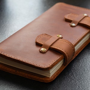 Funda para cuaderno Hobonichi, funda para Happy Planner, funda personalizada para cuaderno, funda de cuero para cuaderno, funda para planificador común