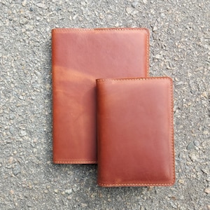 Personalized Leather Notebook Cover: Hobonichi, Happy Planner, Custom Sizes