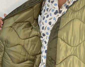 Genuine Issue M 65 Field Jacket Liner With Buttons Nylon Outer Shell Polyester Batting Made in the USA US Army Etsy Ireland
