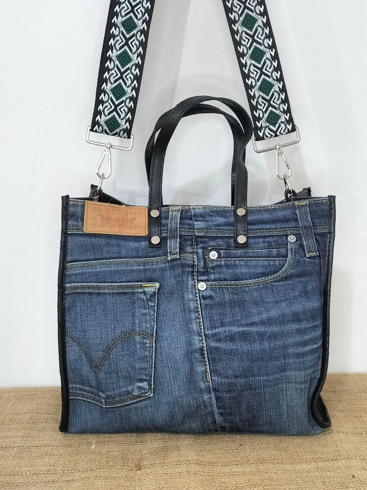 Vintage Jeans Bag Black - Etsy