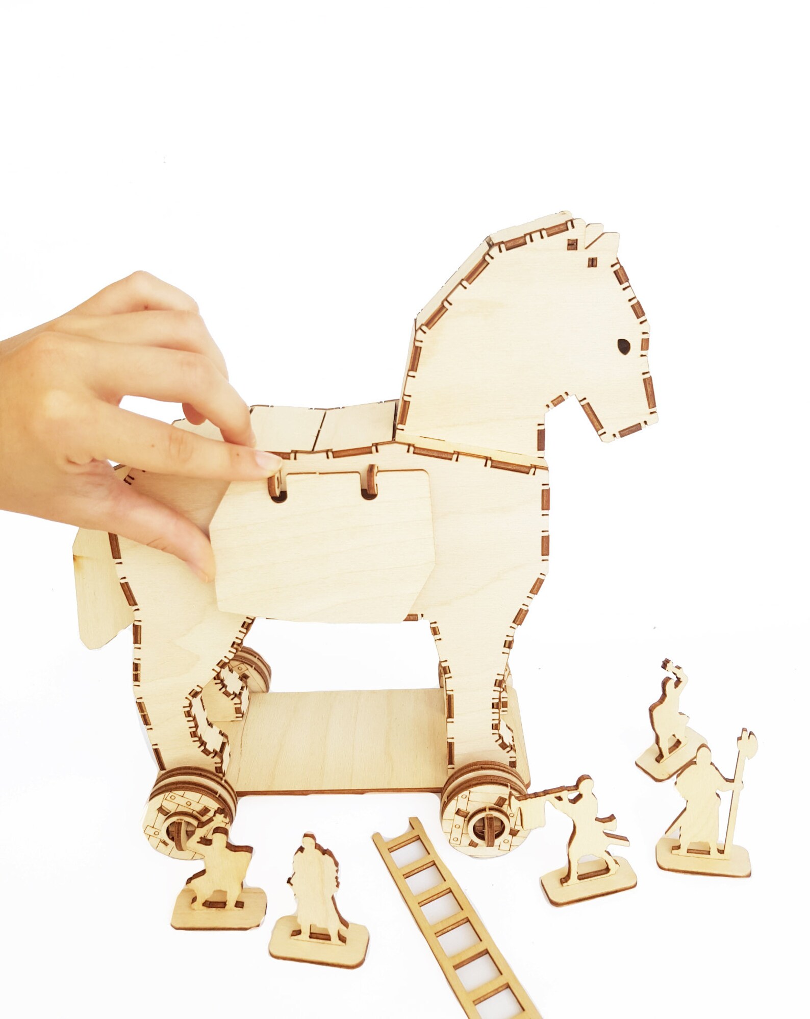 Trojan Horse 3D Wooden Puzzle ECO Toy Horse Puzzle Toy From Etsy