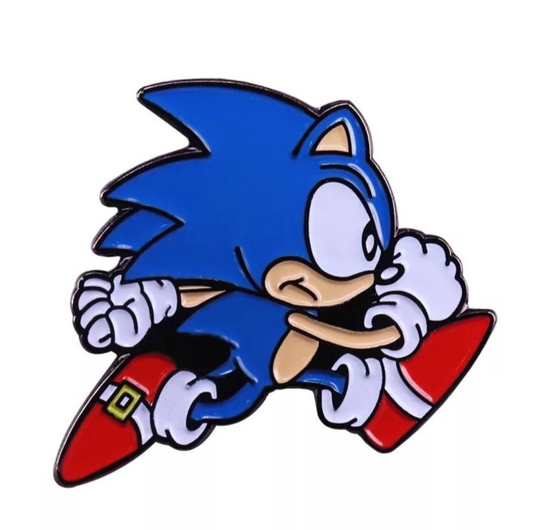 Sonic Hedgehog Enamel Pin Badge Brooch Sega PlayStation | Etsy