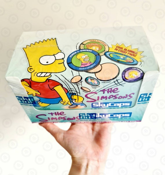 Ultra RARE 90's Die Simpsons POGS und Slammer Versiegelt PackVintage Retro Gaming