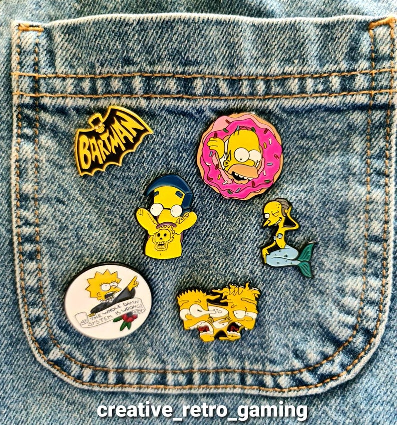 Simpsons Skelett Pin Anstecker Comic Serie Selten Kult 
