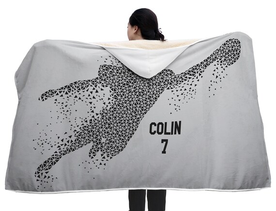 Download Personalized American Football Hooded Blanket Etsy
