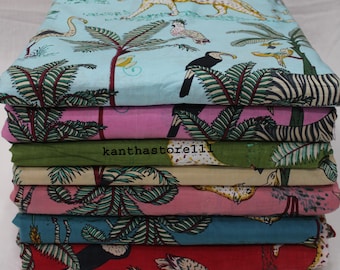 Jungle Print Cotton Fabric: Tiger Dressmaking Material By The Yard
