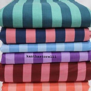 Damen Baumwollstoff gestreifte Taschenware als Meterware handbedruckt Baumwollstoff Handarbeit Geschenk !!fabricbymyprinter