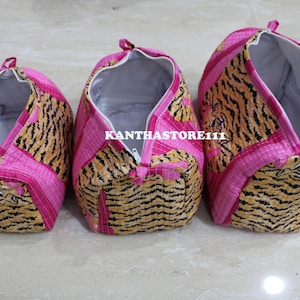 3-teiliges Set Kosmetiktaschen mit Tigerprint handgefertigte Kulturtasche Frauen Waschtasche #craftedbykanthastore111