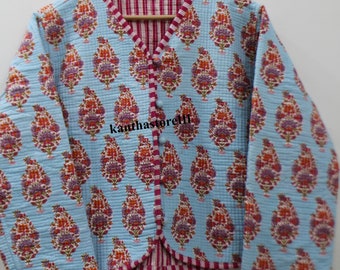 ジャケット・アウター ameri INDIA INDIA BLOCK PRINT JACKET Ameri（アメリ）の「INDIA BLOCK PRINT JACKET（ノーカラー