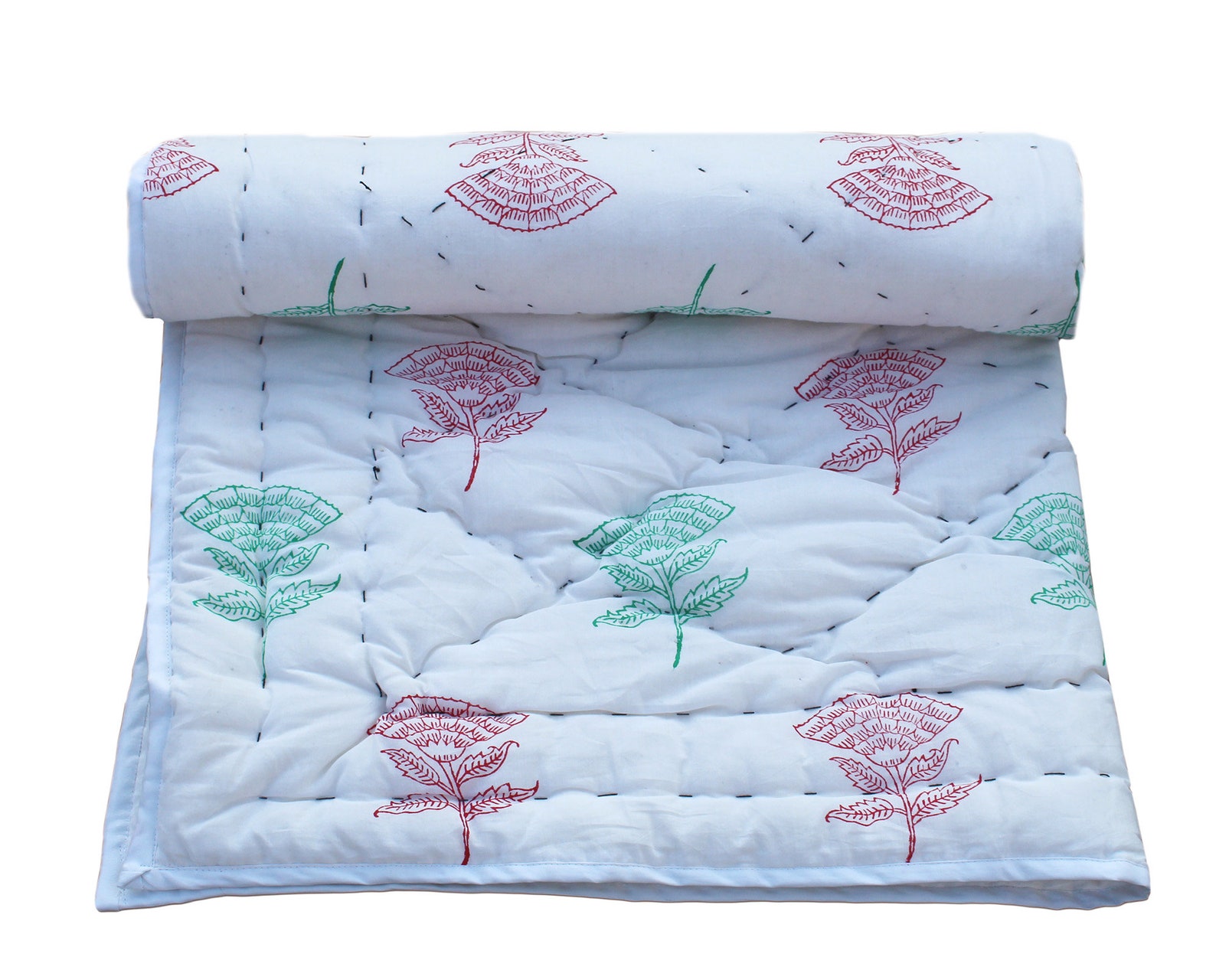 Indian Printed Ethnic Bedding Blanket Bed Cover New Hand Block Etsy