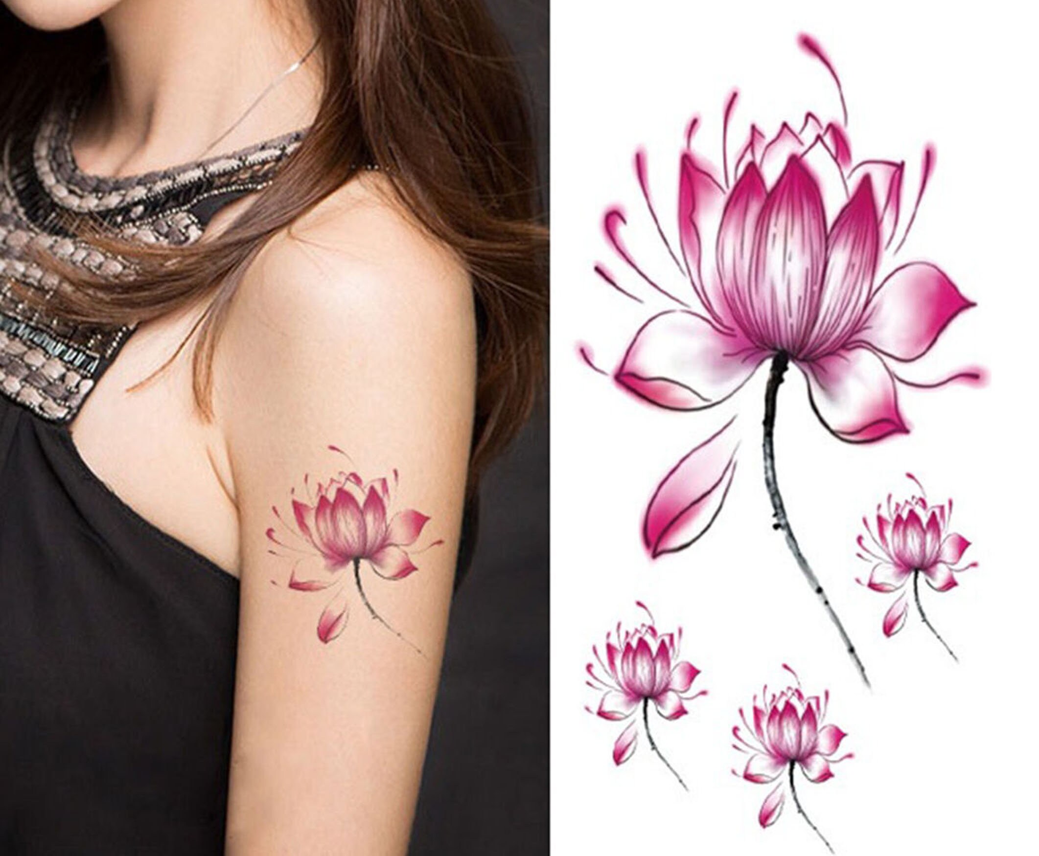 Tatouage Fleur De Lotus Japonais Fleur lotus tattoo - Etsy France