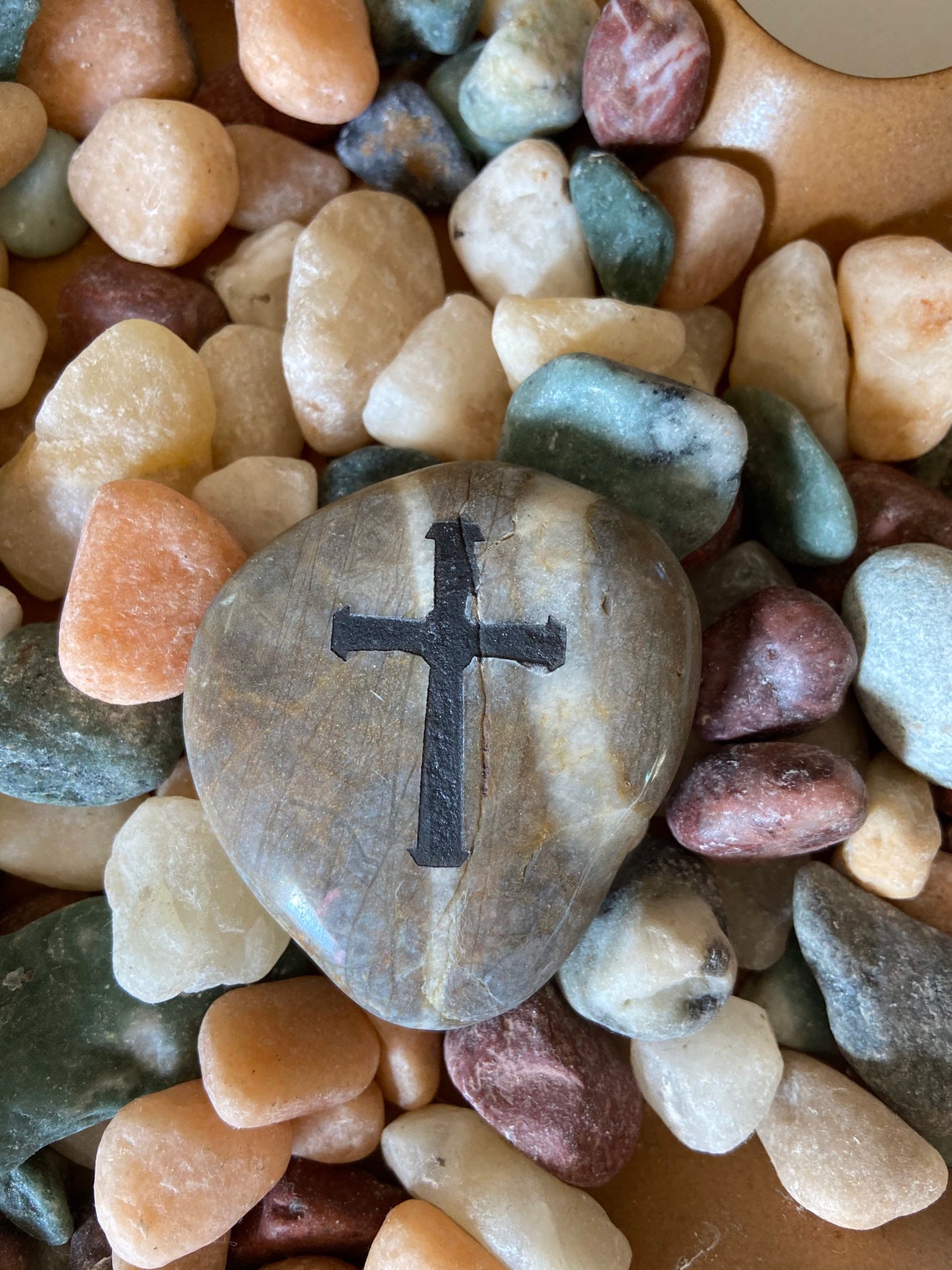 Prayer Stones Cross Stones Praying Stones Inspirational | Etsy