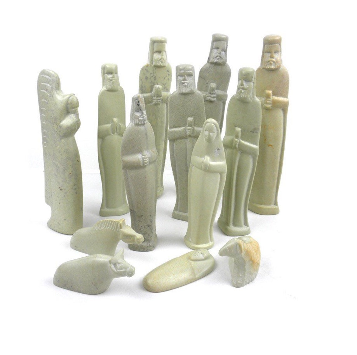 Soapstone Nativity Set Handmade in Kenya Christian Christmas Etsy