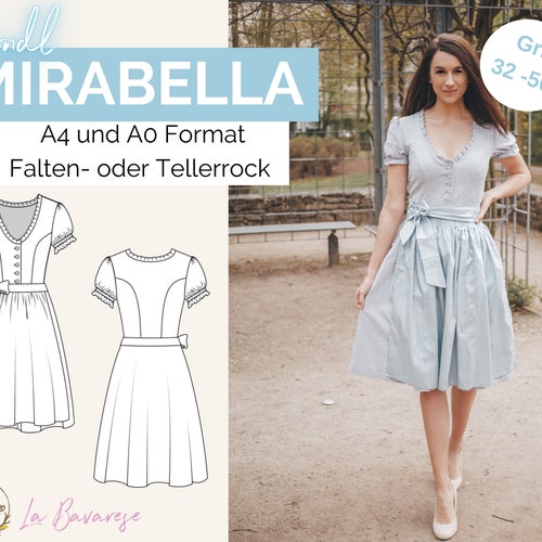 PDF Sewing Pattern Size 40 Dirndl Etsy