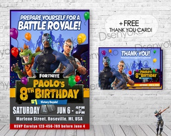 Fortnite Birthday Party Banner Printable and Customizable | Etsy