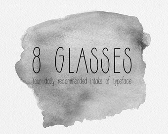 8 Glasses simple clean handwritten personal font