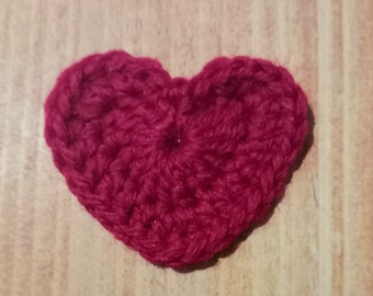 Crocheted Heart Applique