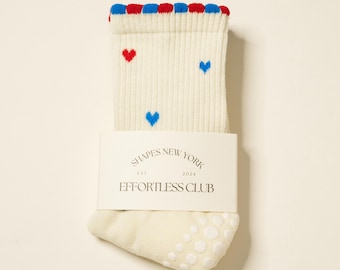 USA Colors Grip Socks : Club Pilates, Barre, Yoga Sock sans effort