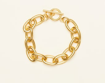 Aleasha Set Di 2 Braccili Donna In Acciaio Inox Placcato Oro 18K - Modello A Spina Di Pesce, Regolabili, Ipoallergenici