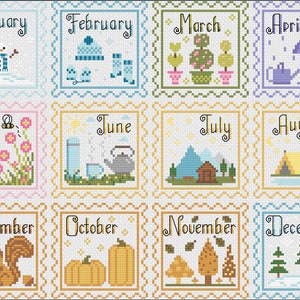 Mini Maandkalender - Seizoensgebonden - Digitale PDF