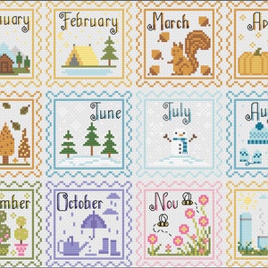 Mini maandkalender - zuidelijk halfrond - digitale PDF
